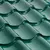 Metal tile 0.45x1180x2000 mm 2.36 m² green