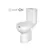 Toilet bowl compact Cersanit ETIUDA Clean on P-KO-ETI010-3 / 6-Con