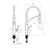 Kitchen faucet with silicone spout Rubineta Ultima-50 White/Chrome