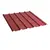 Corrugated board trapeze 1140x2000x0.45 mm 2.28 m² Wrinkle burgundy