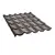Metal tile 0.45x1180x2000 mm 2.36 m² dark chocolate