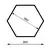 Hex shelf Velano FHS 300 white