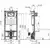 Installation system for suspended toilet Alcadrain AM101/1120 + button M70