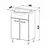 Floor cabinet with washbasin Martat Olimpia 65 white