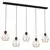 Suspension LUMINEX 5 Brgen line bar E27 5x MAX 60W black copper 622