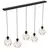 Suspension LUMINEX 5 Brgen line bar E27 5x MAX 60W black copper 622
