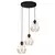 Suspension LUMINEX 3 Bergen plate 300 E27 3x MAX 60W black copper 621