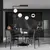 Chandelier EMIBIG SOMA 4 metal black glass opal 1291/4