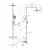 Shower system Rubineta Olo BK Thermo 15 BK