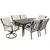 Комплект садовой мебели стол 173x102x75 см 6 стульев 60x62x91 см JM-PS-T726