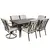 Комплект садовой мебели стол 173x102x75 см 6 стульев 60x62x91 см JM-PS-T726