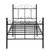 Кровать металлическая черная 197x91.5x96 см