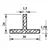Aluminum T-shape profile PilotPro 30х20х1,5 2 m