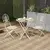 Metallic table and 2 chairs