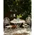 Metallic table and 2 chairs