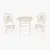 Metallic table and 2 chairs