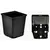 Plastic pot 13x13 (black) with drainage system