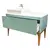 Cabinet with washbasin stand Denko Selanik 105 Turquoise Blue