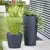 Plastic flower pot Scheurich SCHWARZ GRANIT 49/242 CONEO 49