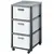 Chest of drawers Rotho 3 x A4 with wheels COUNTRY anthracite white