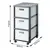 Chest of drawers Rotho 3 x A4 with wheels COUNTRY anthracite white
