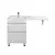 Тумба для ванной с умывальником левая WING 60-W L white Rodeo-120 L для стиральной машины