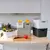 Storage basket with lid Rotho DECO 16L white