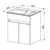Hanging cabinet with washbasin Martat Mona 55