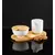 Sugar bowl and milk jug on a white bamboo base DAJAR AMBITION