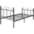 Metal bed black 197x91.5x96 cm