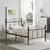 Metal bed black 197x91.5x96 cm