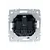 Розетка IEK BRITE 1 16A заземление PCbsh10-3-44-BrB черный крышка