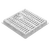 Люк пластиковый рещетка с замком Torun Plastik 30x30 cm