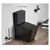 Toilet floor-standing Pate 2920AMB Rimless two-piece black Matt P-TRAP