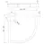 Shower tray New Trendy Mild Stone White B-0517 90X90X11.5 cm oval +S-0041