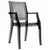 Armchair black transparent 053 Arthur 91x45x56 cm