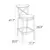 Bar seat eat dark gray Cross 106x52x45 cm
