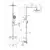 Shower system Rubineta Olo BK Thermo 15 BK