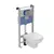 Installation kit with suspended toilet Ideal Standart Tesi white