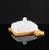 Butter dish on bamboo DAJAR Natural AMBITION 17 cm