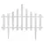 A set of fencing for the lawn Aleana "zaborchik" 4 in 1 white flock