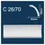 Plinth skirting board Solid С26/70 white 2 m