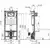 Installation system for suspended toilet Alcadrain AM101/1120 + button M70