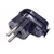 ჩანგალი Timex განათებით 16А 250V შავი Uni-Schuko