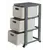 Chest of drawers Rotho 3 x A4 with wheels COUNTRY anthracite cappuccino