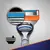 Shaver Gillette Fusion Base razor blade with 2 shifted cassettes Shaver Gillette Fusion Base razor blade with 2 shifted cassettes