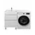 აბაზანის ტუმბო ხელსაბნით მარცხენა WING 60-W L white Rodeo-120 L სარეცხი მანქანისთვის აბაზანის ტუმბო ხელსაბნით მარცხენა WING 60-W L white Rodeo-120 L სარეცხი მანქანისთვის