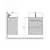 Bathroom furniture with washbasin Polo Loft 60-U grey/white Cosmo 60 cm Bathroom furniture with washbasin Polo Loft 60-U grey/white Cosmo 60 cm