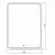 სარკე Silver Mirrors Stiv 685x915 მმ,სენსორული
