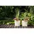 Flower pot Lamela JUKA chisel planter white 25x25 cm